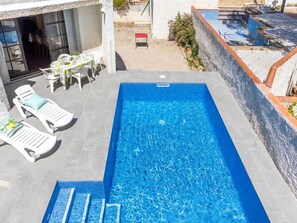 Water, Property, Plant, Blue, Swimming Pool, Azure, Building, Flooring, Rectangle, Outdoor Furniture