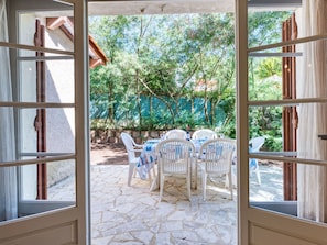 Table, Furniture, Chair, Azure, Building, Shade, Wood, Window, Interior Design