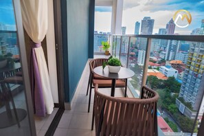 Uitzicht vanaf balkon