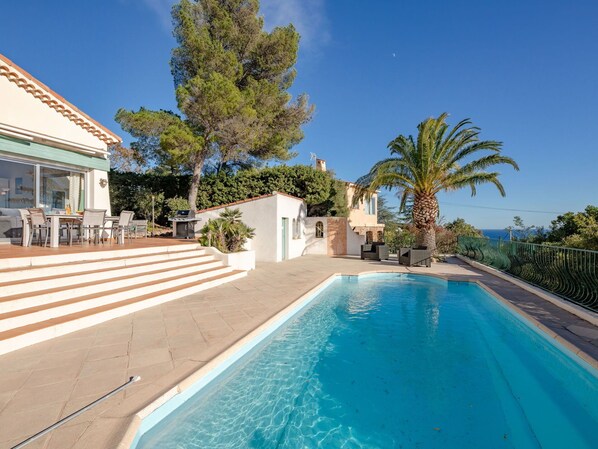 Water, Plant, Sky, Property, Swimming Pool, Azure, Tree, Shade, Building, Leisure