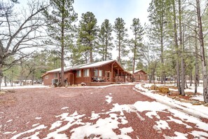 Cabin Exterior | Outdoor Bar | Garage Game Room