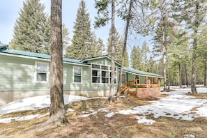 Home Exterior | Covered Deck | Unique Forest Setting