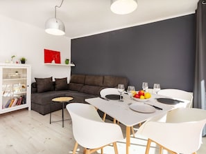 Furniture, Property, Table, Chair, White, Shelf, Lighting, Wood, Interior Design, Orange