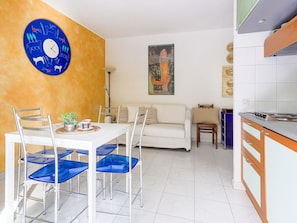 Table, Property, Furniture, Building, Chair, Cabinetry, Azure, Blue, Interior Design, Orange