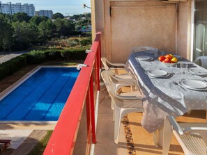 Property, Plant, Water, Wood, Outdoor Furniture, Swimming Pool, Table, Flooring, Floor, Rectangle