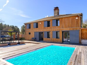 Sky, Water, Property, Swimming Pool, Building, Window, Azure, Plant, Cloud, Wood