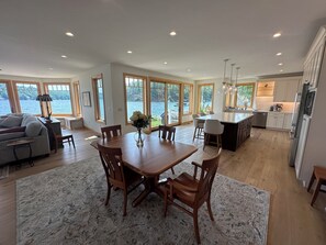 Open Kitchen Dining room and 
Living room all have lake views
