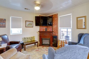 Living Room | Electric Fireplace | Smart TV | Top Floor