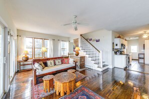 Living Room | Fireplace | Free WiFi | 1st Floor