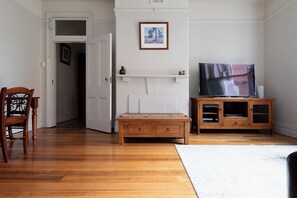 Cosy living room with a Smart TV