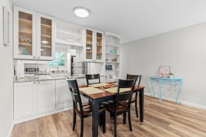 Enjoy breakfast in the eat-in kitchen.