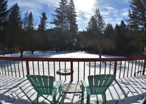 Front deck view in winter 