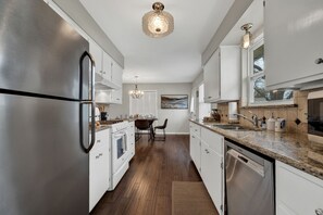Stainless steel appliances.