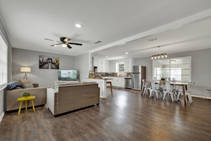 Open concept makes entertaining a breeze.