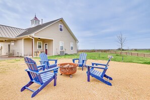 Exterior | 2-Story Home | Front Porch w/ Rocking Chairs | Sunset & Pasture Views