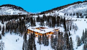 Aerial View of One of Our Luxury Park City Vacation Rentals Nestled in The Mountains.