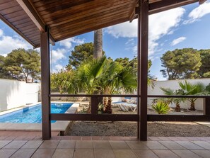Schatten, Fussboden, Verbundwerkstoff, Resort, Eco Hotel, Schwimmbad, Holzbeize, Deck, Outdoor Struktur, Hartholz