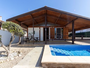 Wood, Shade, Door, Hardwood, Swimming Pool, Deck, Resort, Wood Stain, Outdoor Structure, Porch