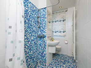 Armatur, Toilleten Sitz, Toilette, Badezimmer, Lila, Blau, Zapfhahn, Bad Sink, Interior Design, Fussboden