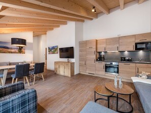 Furniture, Property, Table, Cabinetry, Wood, Kitchen, Countertop, Architecture, Kitchen Appliance, Living Room