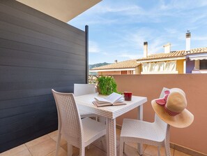 Table, Furniture, Sky, Property, Plant, Cloud, Chair, Wood, Building, Shade