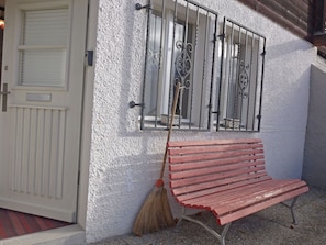 Building, Outdoor Bench, Door, Wood, Window, Outdoor Furniture, House, Hardwood, Home Door