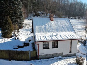 Neve, Costruzione, Proprietà, Finestra, Pendenza, Casa, Pianta, Albero, Villetta, Paesaggio