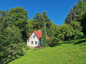 Pflanze, Himmel, Fenster, Haus, Natürliche Landschaft, Grundstueck, Baum, Gras, Hütte, Wiese