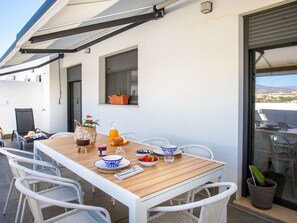 Table, Furniture, Property, Building, Tableware, Window, Chair, Wood, Flowerpot, Outdoor Furniture