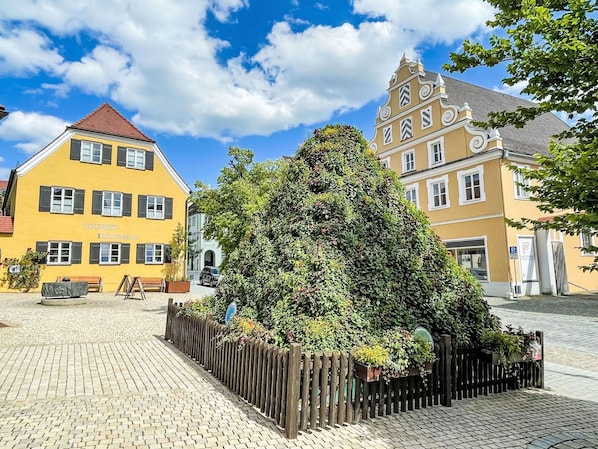 Cloud, Building, Sky, Window, Plant, Road Surface, Tree, Urban Design, Residential Area, Facade