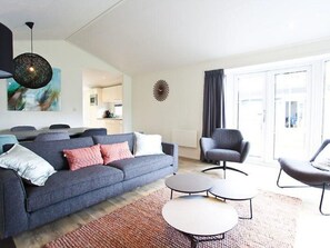 Furniture, Property, Building, Azure, Couch, Interior Design, Lighting, Living Room, Wood, Comfort