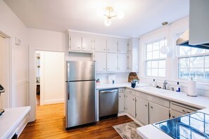 Cook your meals here in the well stocked kitchen
