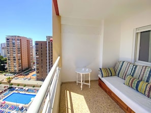 Building, Apartment, Residential Area, Condominium, Skyscraper, Balcony, Metropolis, Outdoor Furniture, Shade