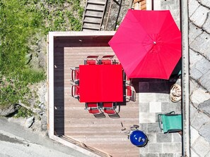 Rectangle, Umbrella, Art, Wall, Red, Tree, Plant, Tints And Shades, Road Surface, Shade