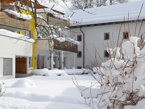 Neige, Propriété, Fenêtre, Bâtiment, Branche, Plante, Arbre, Brindille, Maison, Gelé