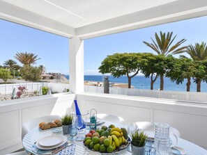 Table, Tableware, Sky, Property, Food, Furniture, Building, Azure, Plant, Shade