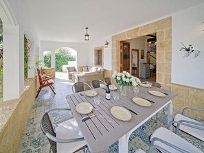 Table, Property, Furniture, Plant, Tableware, Chair, Azure, Building, Interior Design, Lighting