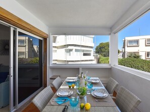 Sky, Property, Furniture, Table, Building, Water, Chair, Wood, Shade, Interior Design