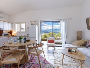 Table, Furniture, Window, Azure, Wood, Interior Design, Chair, Living Room, Flooring, Houseplant