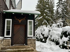 Fenêtre, Bâtiment, Neige, Plante, Arbre, Maison, Bois, Chalet, Porte, Gelé