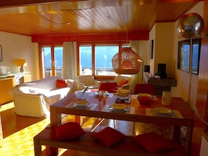 Table, Furniture, Window, Building, Chair, Orange, Interior Design, Wood, Couch, Living Room