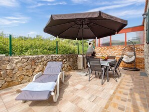 Sky, Property, Furniture, Table, Cloud, Shade, Outdoor Furniture, Chair, Lighting, Interior Design