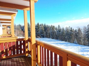 Himmel, Veranda, Baum, Holz, Wolke, Zaun, Lärche, Hütte, Schatten, Holzbeize