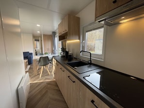 Cabinetry, Countertop, Sink, Interior Design, Kitchen, Wood, Building, Chair, Flooring, Floor