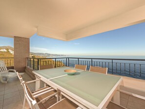 Sky, Furniture, Table, Building, Water, Azure, Chair, Shade, Wood, Interior Design