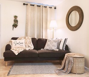 Living room - a warm space perfect for decompressing