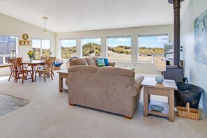 Open concept with plenty of room and coastal views.