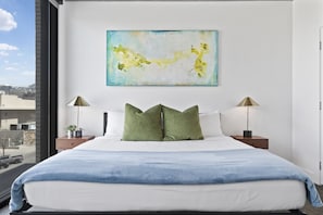 Unwind in this impeccably styled bedroom.