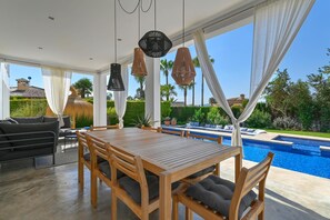 Outdoor dining area