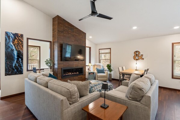 Living Room with Gas Fireplace 